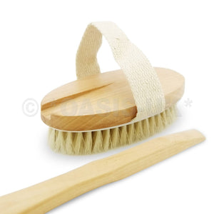 Top Choice Wooden Body Brush  Massager One Side 17" (43cm)