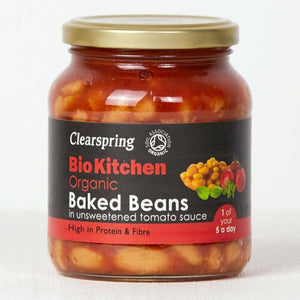 Organic Baked Beans Unsweetened Bio Kitchen 350g