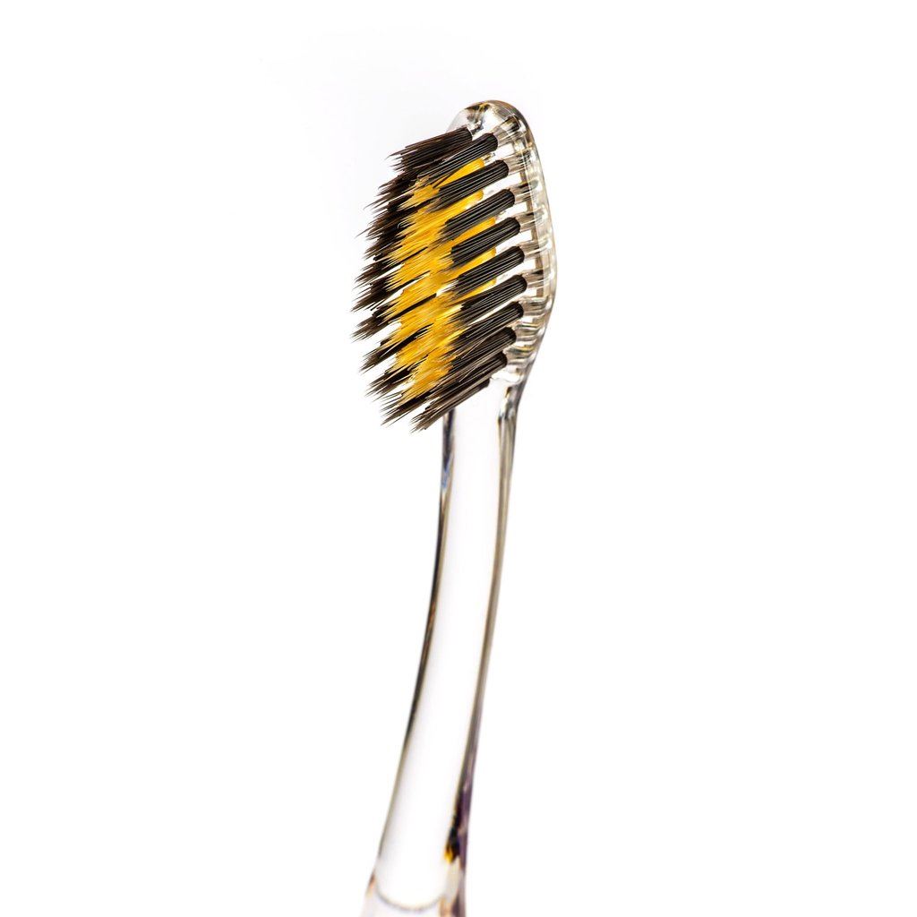 Charcoal & Gold Toothbrush Crystal Handle