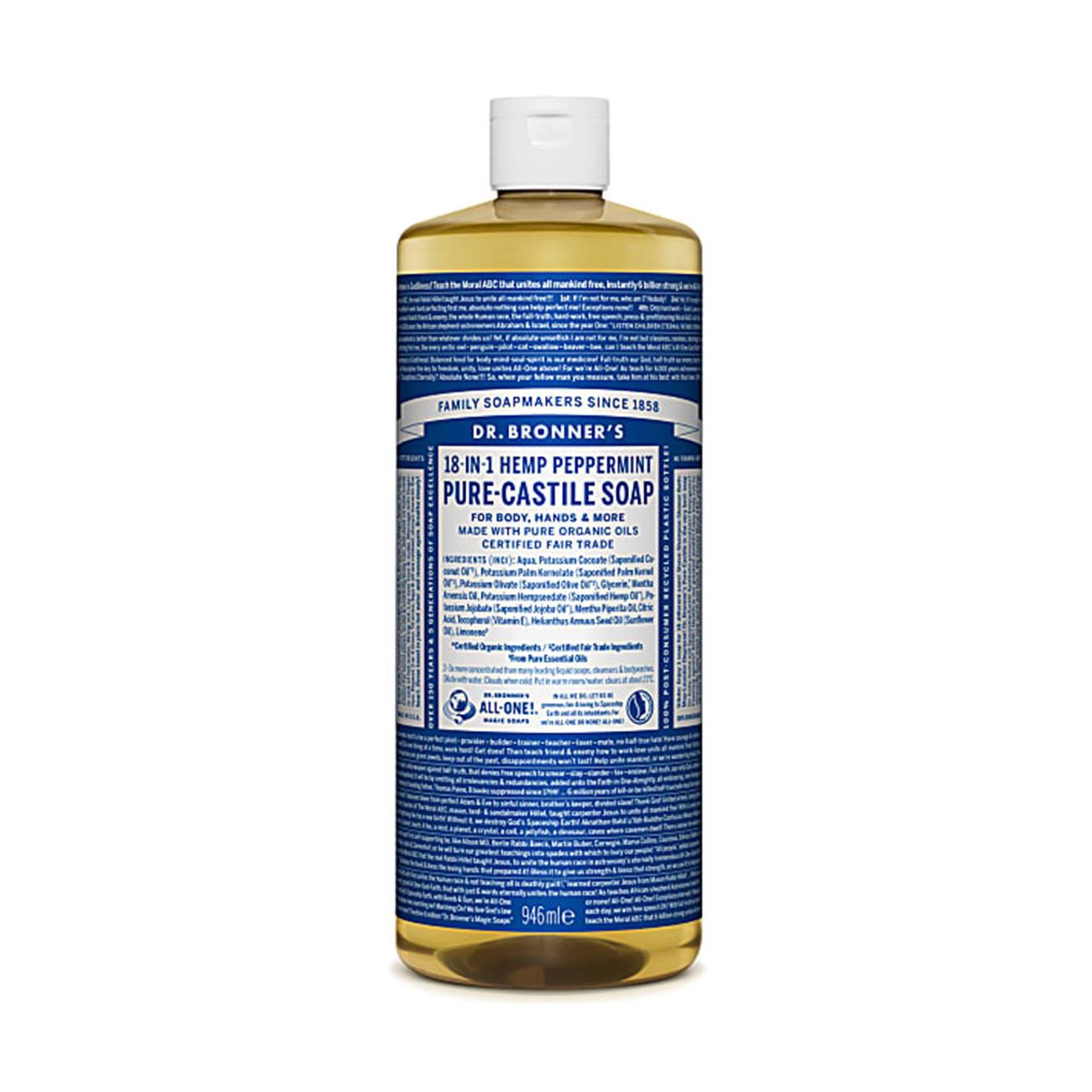 Peppermint Pure-Castile Liquid Soap 946ml