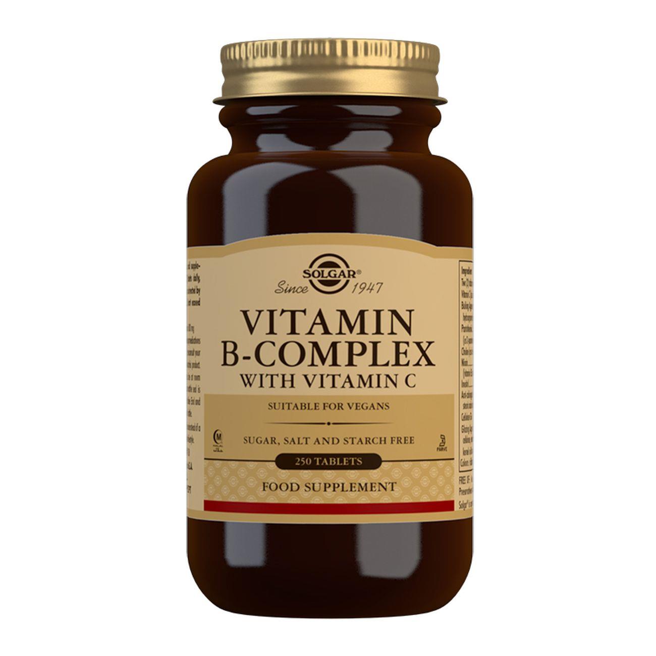 Vitamin B-Complex with Vitamin C - 250 Tablets