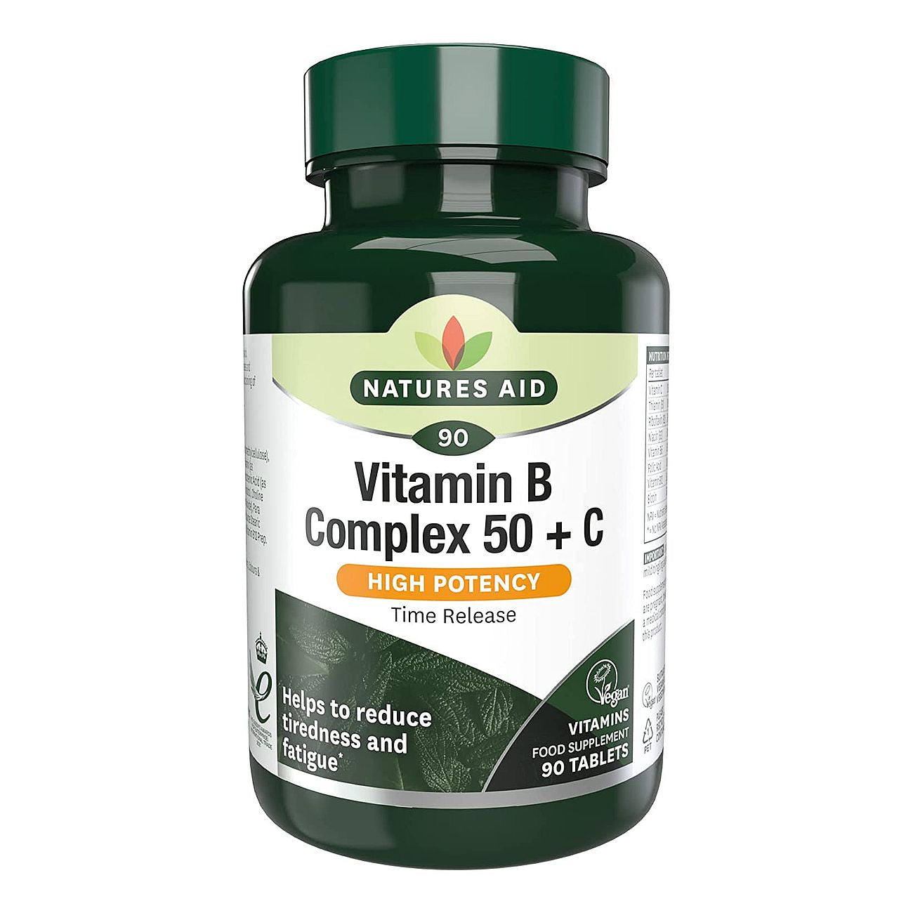 Vitamin B Complex 50 + Vitamin C High Potency 90 Tablets