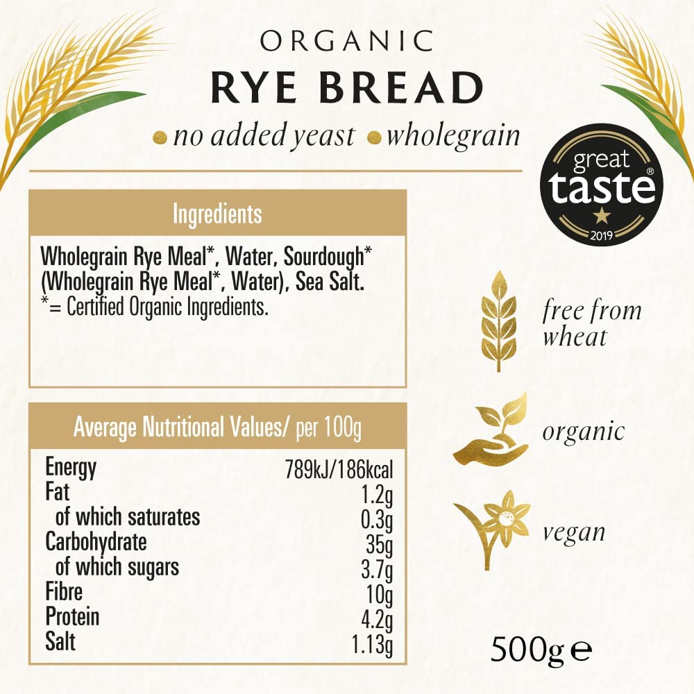 Organic Rye Bread 500g
