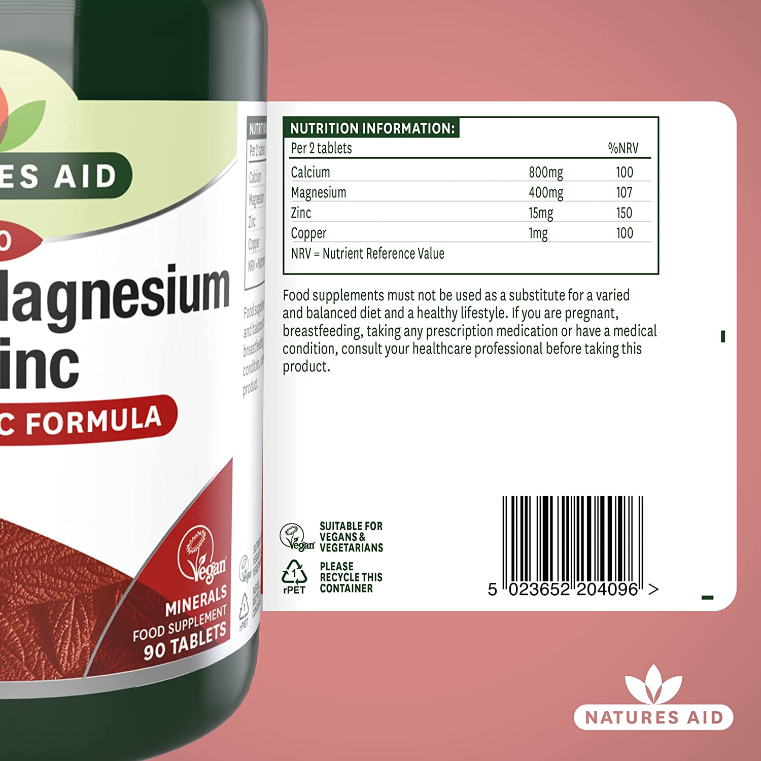 Calcium Magnesium and Zinc 90 Tablets