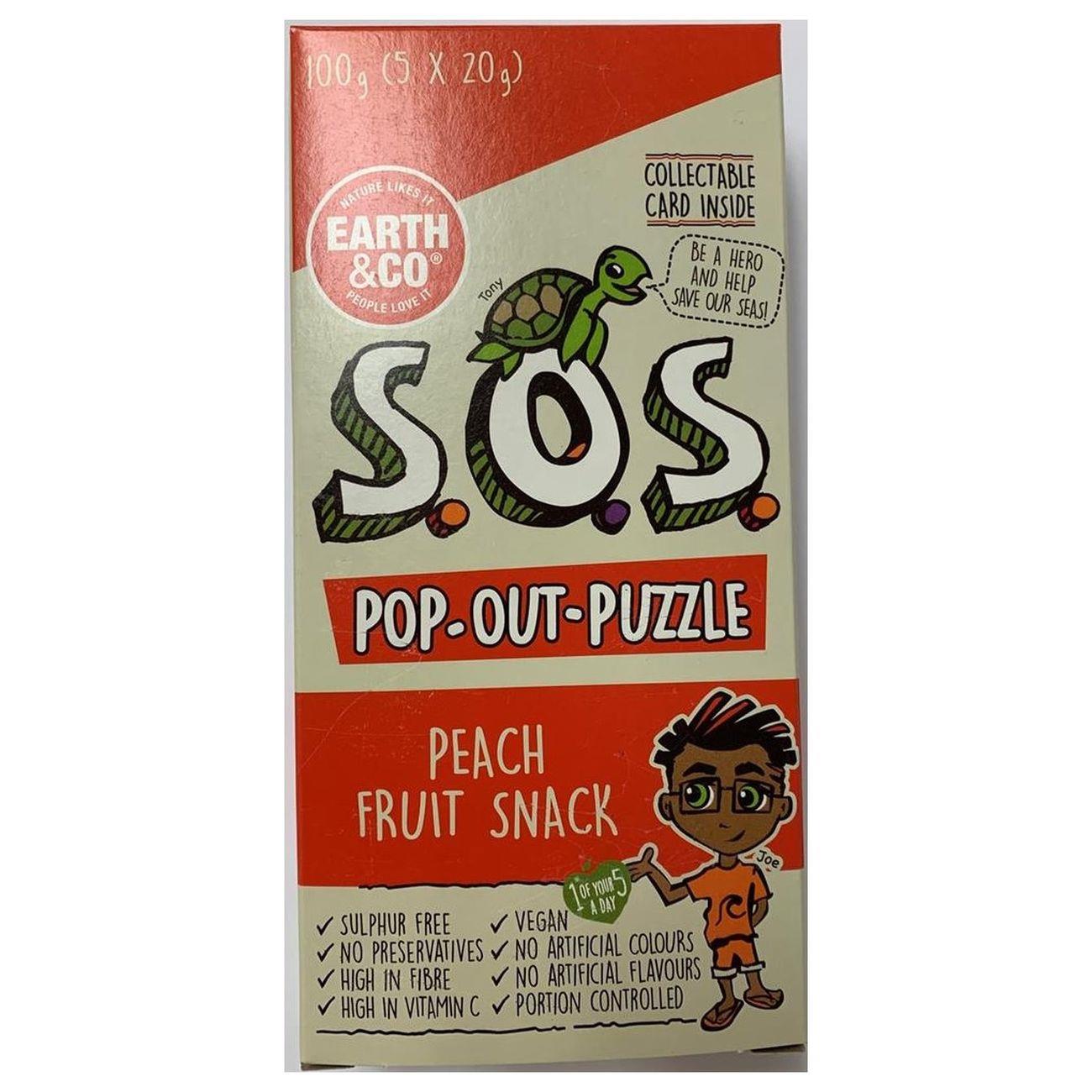 Peach Dried Fruit Snack Pop-Out-Puzzle 5x20g