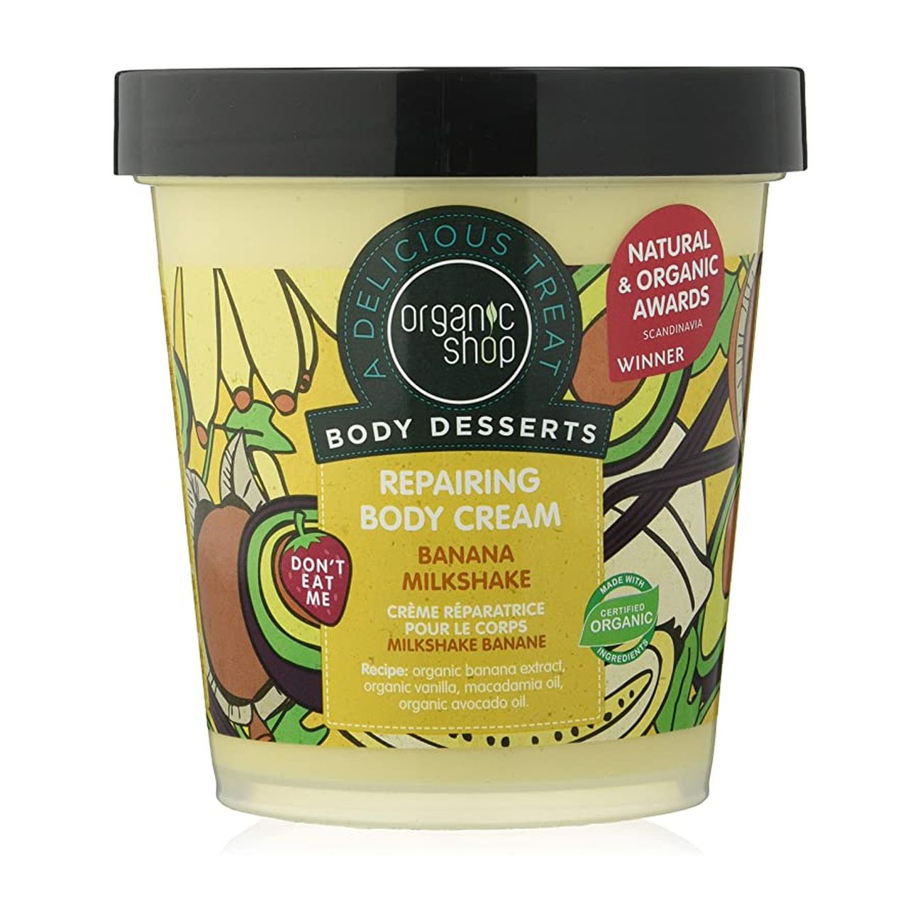 Organic Shop Body Desserts Repairing Body Cream Banana Milkshake 450ml