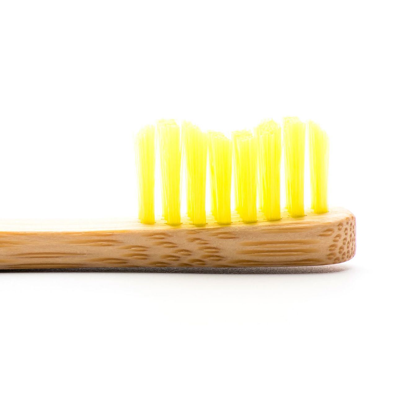 Eco Friendly Bamboo Kids Toothbrush Ultra Soft Yellow