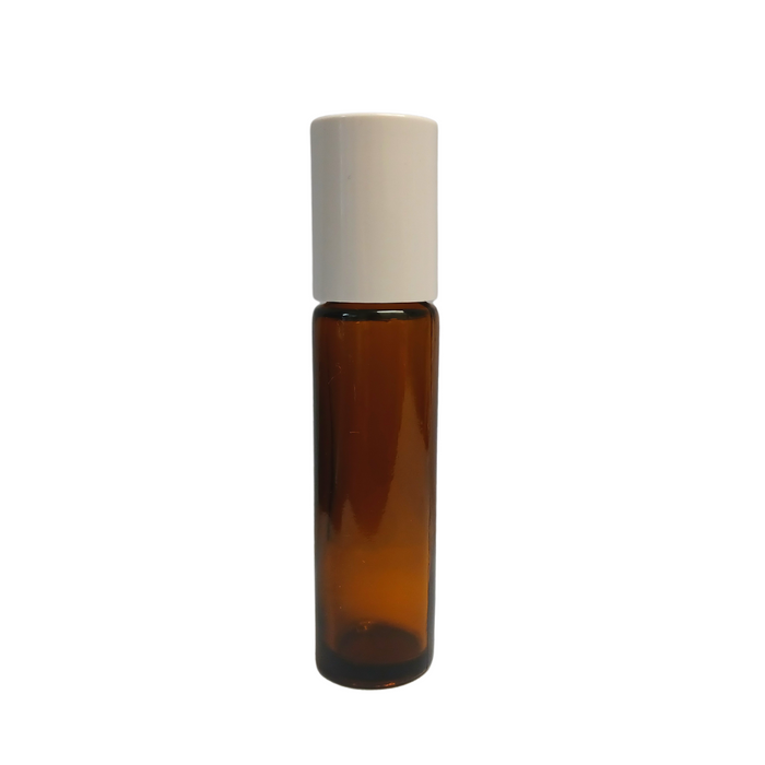 Amber Glass Roller Bottle with Lid 10ml