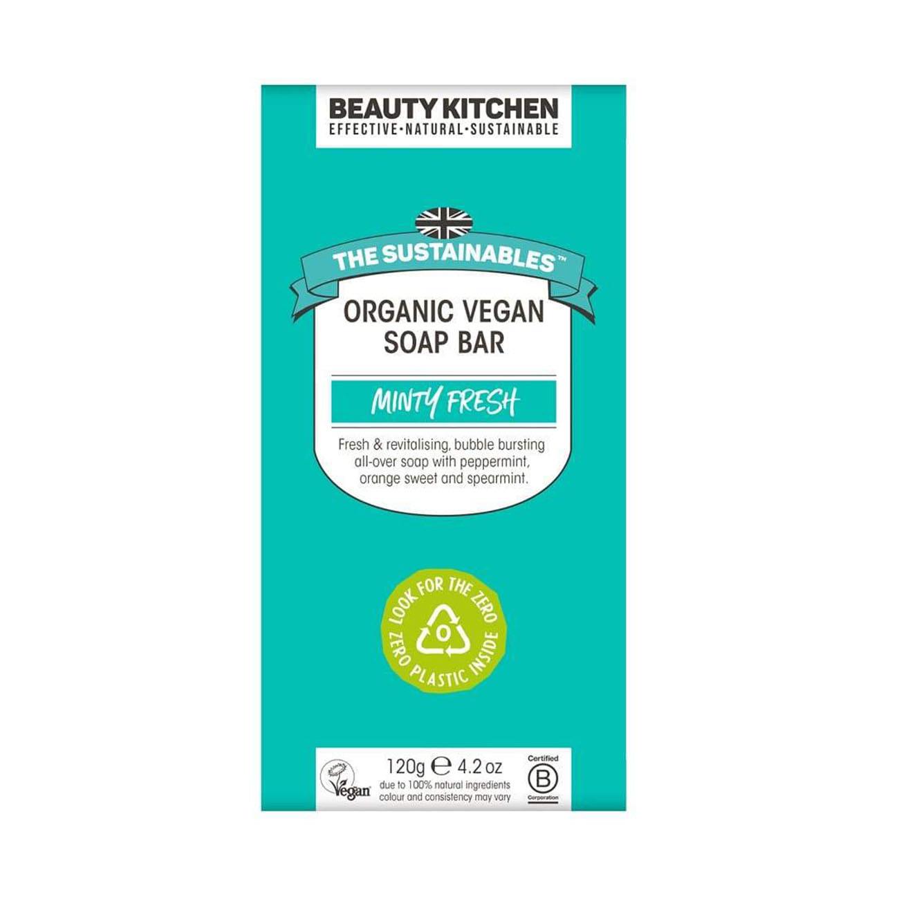 The Sustainables Minty Fresh Organic Vegan Soap Bar 120ml