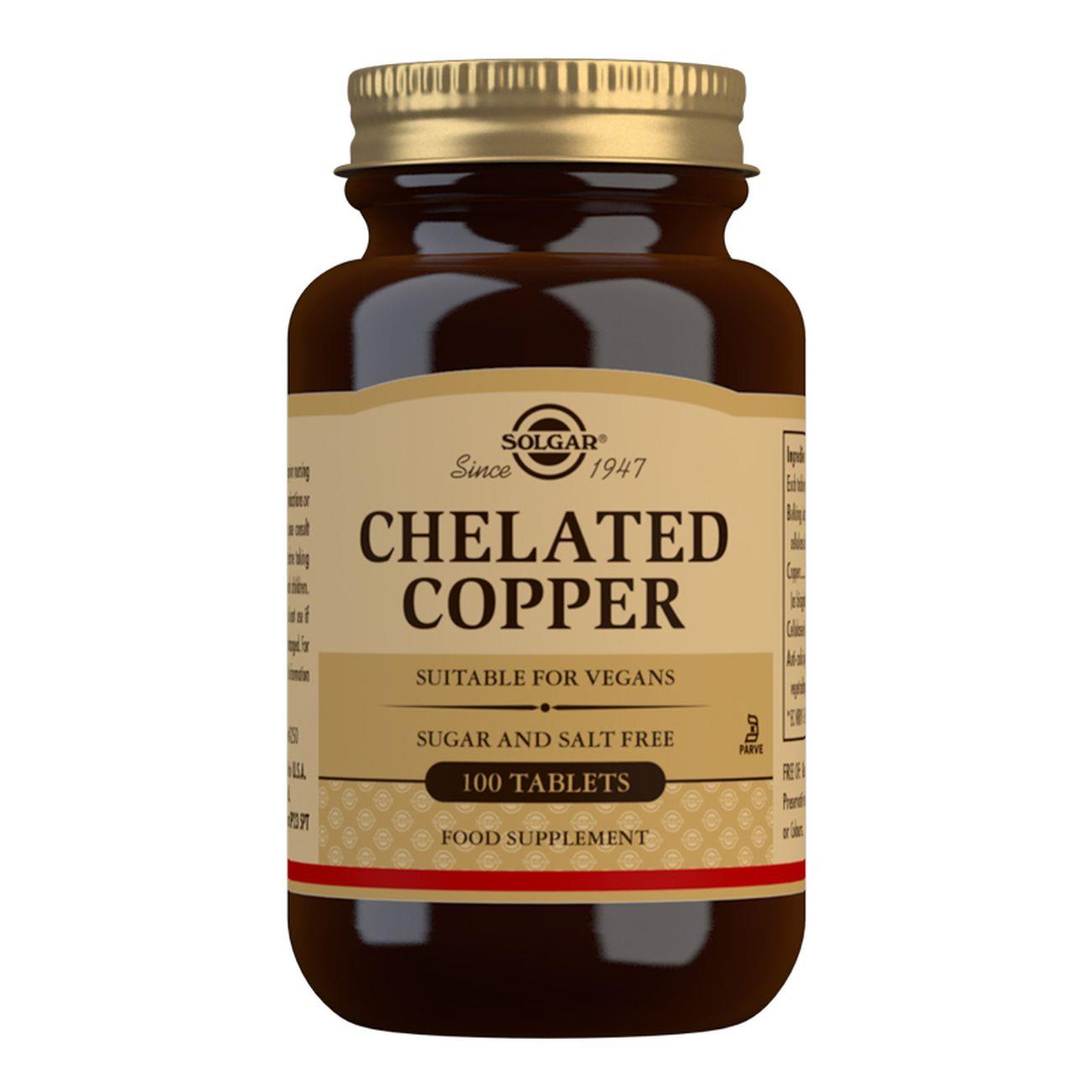 Chelated Copper - 100 Tablets