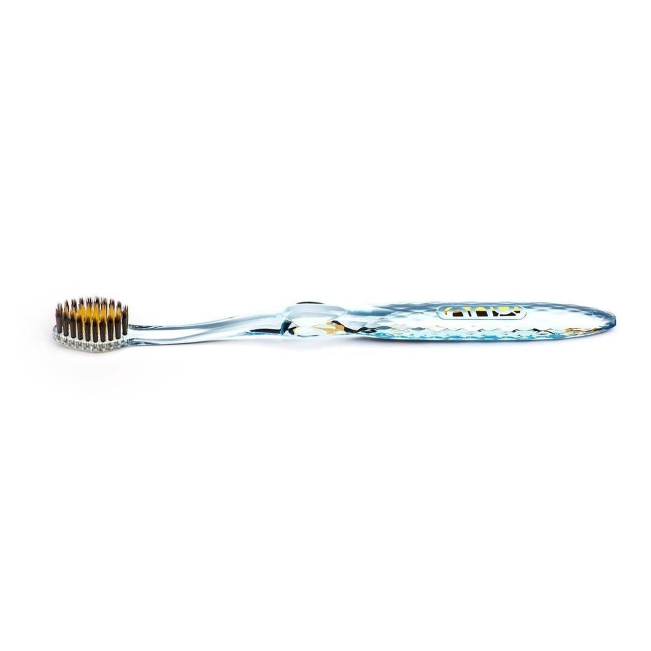 Charcoal & Gold Toothbrush Blue Handle