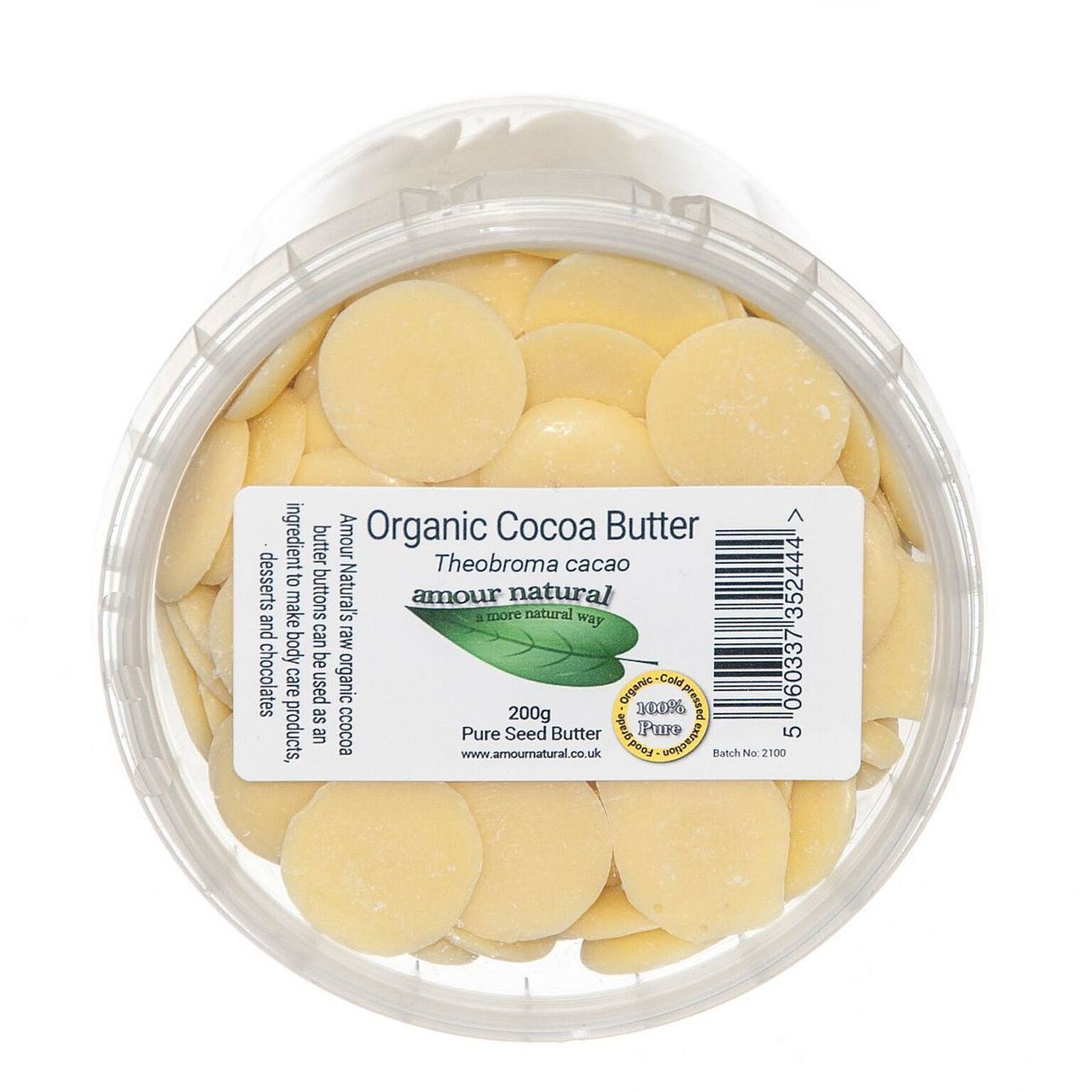 Cocoa Butter Buttons 100% - 200g