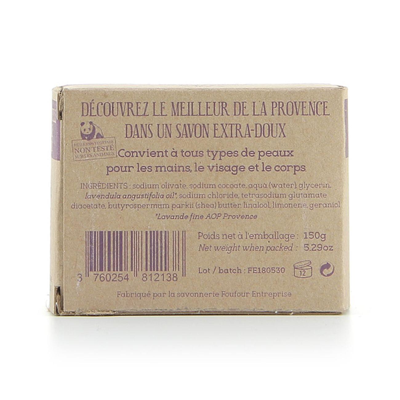 Foufour - Lavender Soap - 99% Natural Palm Oil Free - 150g