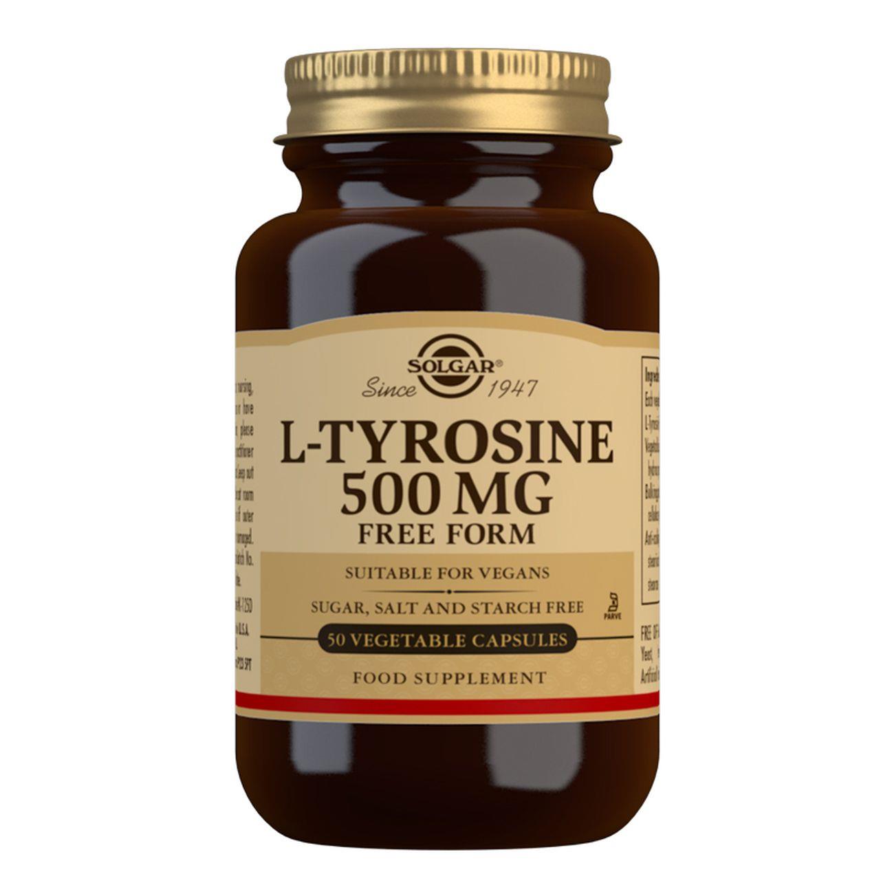 L-Tyrosine 500 mg - 50 Vegetable Capsules