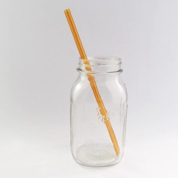 Glass Straw - Standard 8" - Orange