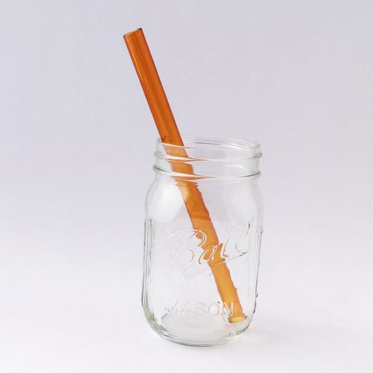 Glass Straw - Standard 8" - Orange