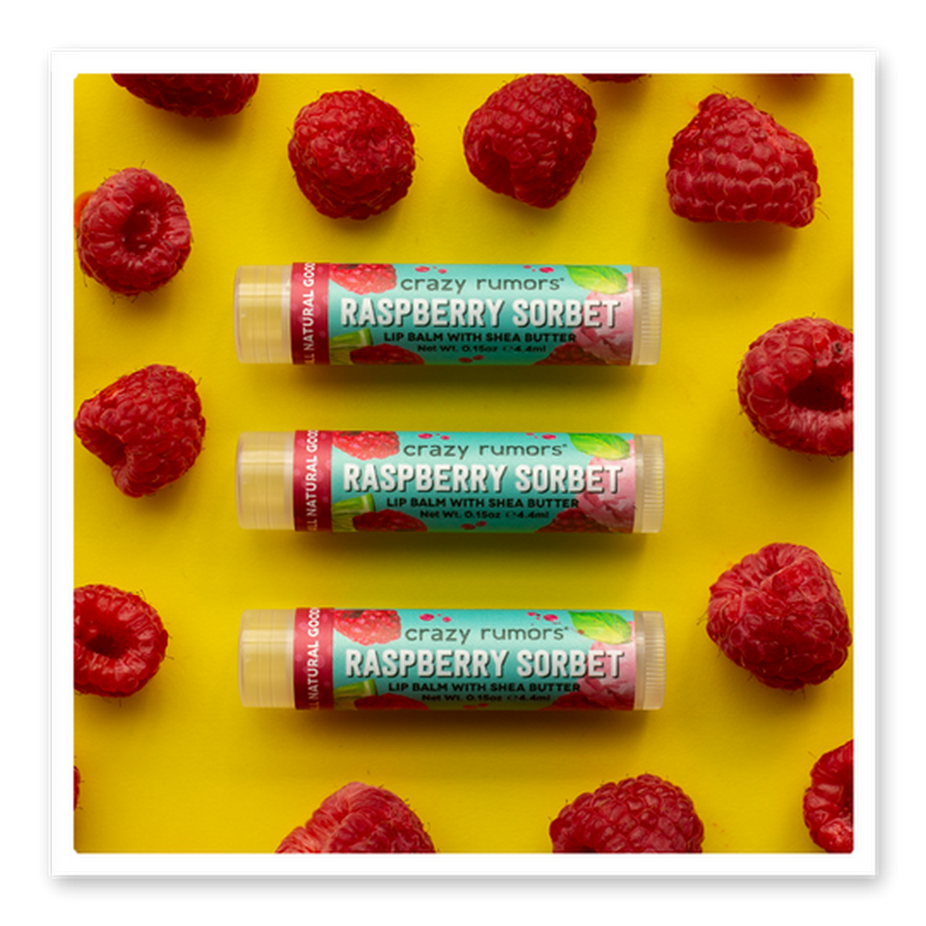 Raspberry Sorbet Flavoured Vegan Lip Balm 4ml