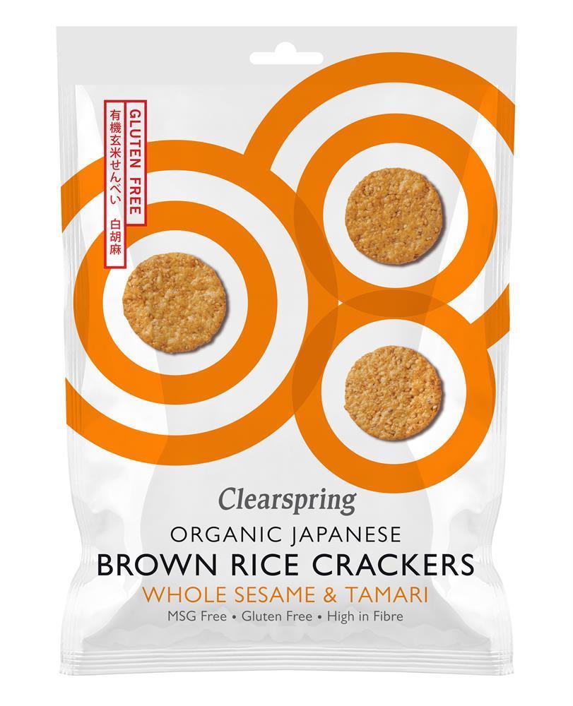 Whole Sesame Japanese Whole Rice Crackers 40g